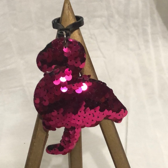 Accessories - Sequin Flamingo Keychain Charm